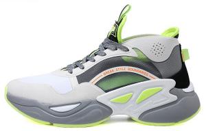 Кроссовки для повседневной носки мужские с низким верхом, большие, белые/флуоресцентно-зеленые Peak