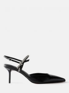Туфли на среднем каблуке с отделкой diamante Mint Velvet, Black