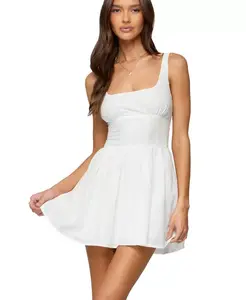 Женское мини-платье Reina с вышивкой из хлопка Edikted, белый