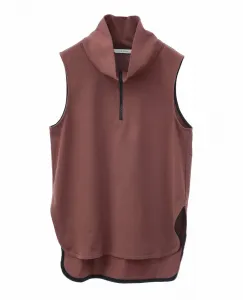 Пуловер из органического трикотажа с половинной молнией Plain People, цвет Maron