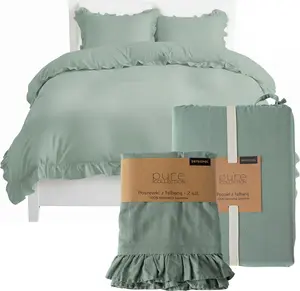 Постельное белье с оборками | 160x200 | Мятный Deco4Home