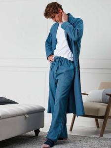 Халат из хлопка саржевого переплетения с эффектом браширования British Boxers, Stornoway