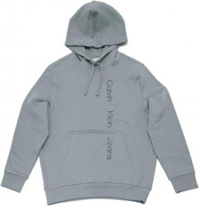 Мужская флисовая толстовка Calvin Klein свободного кроя с монограммным логотипом, Stormy Sea