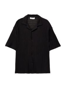 Рубашка на пуговицах Comfort fit Pull&Bear, черный