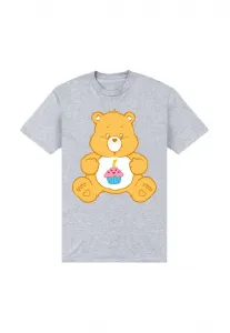 Футболка с принтом «мишки-заботушки» ко дню рождения Henry Tiger, Light Heather