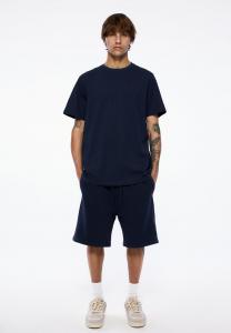 Футболка PULL&BEAR SET BERMUDA SHORTS AND T-SHIRT, Dark Blue