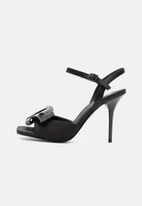 Вечерние сандалии на высоком каблуке с бантом Love Moschino, Black