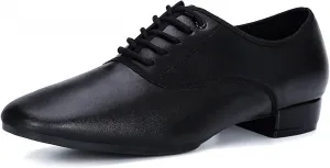 Современные танцевальные туфли для мужчин с каблуком 2,5 см, удобные кожаные бальные туфли с мягкой подошвой Hiuzylqx