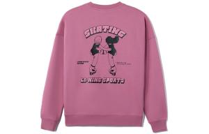 Спортивная модная коллекция Li Ning: женские толстовки с круглым вырезом, цвет «черная смородина», каштановый, утолщенные, другие модели