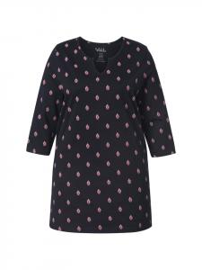 Длинная рубашка черного цвета Ulla Popken