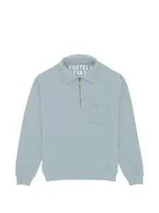 Свитшот с воротником на молнии Fortela, серый