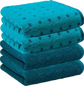 Полотенце Erwin Müller 4er-Pack 208073, бирюзовый
