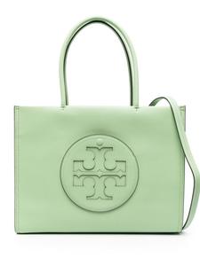 Tory Burch сумка-тоут с тисненым логотипом, зеленый