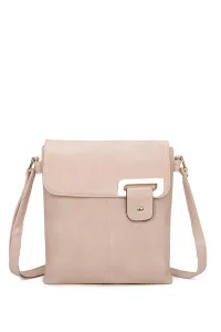 Сумка через плечо из искусственной кожи Clasico с золотым акцентом и пряжкой Fontanella Fashion, розовый