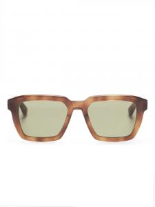 Mykita солнцезащитные очки в квадратной оправе, коричневый