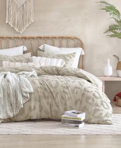 Комплект постельного белья из синели с леопардовым принтом, 2 предмета, размер Twin/Twin XL Peri Home, Linen