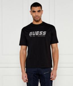 Футболка мужская Guess Active с логотипом бренда, черный