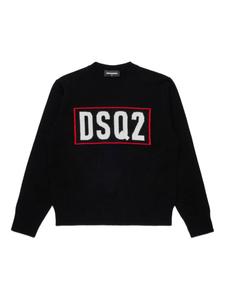DSQUARED2 KIDS шерстяной джемпер, черный
