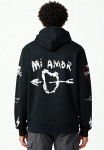 Толстовка Mira Paris MI AMOR TATTOO EMBROIDERY OVERSIZED, Black