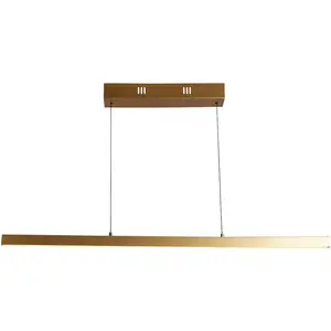 Подвесной светильник LED Подвесной светильник Layla, 1 плафон LED-модуль 1 шт. Сменщик цветов, регулируемая по высоте, также в эксплуатации Searchlight, золотой