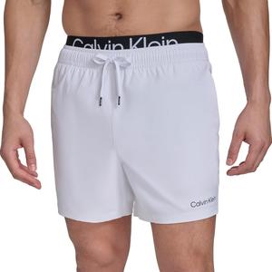 Мужские плавки-шорты Calvin Klein Volley из быстросохнущего эластичного материала, White