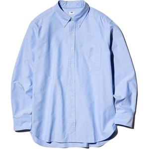 UNIQLO Рубашка унисекс голубая Lake Blue