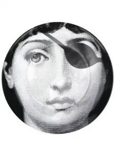 Тарелка с принтом Lina Cavalieri Fornasetti, черный