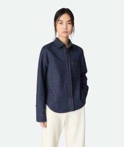 Melange wool shirt BOTTEGA VENETA, темно-синий