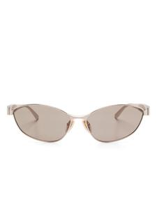 Balenciaga Eyewear солнцезащитные очки в овальной оправе, золотой