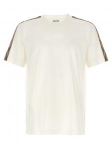 Футболка с лентой в клетку BURBERRY, белый