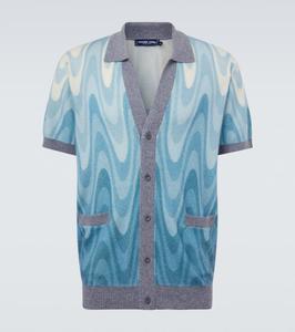 Кардиган из шерсти и кашемира romero Frescobol Carioca, Coastal Blue