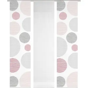 Шторка 3ER SET BORDEN на панельной каретке, 3 шт., размер ВxШ: 260x60, комплект из 3 цифровых печатных панелей Vision S, Rosé