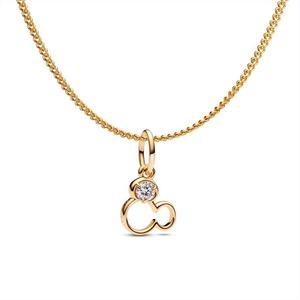 Подарочный набор Pandora Mickey Mouse Silhouette Charm Necklace Set, покрытие - золото