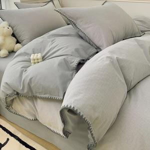 Disney Комплект постельного белья 1,8 м, 4 предмета, для матраса 200x230 см, цвет Rock — светло-серый, ткань 100% хлопок, мягкая и дышащая