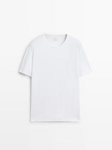 Пижамный топ с коротким рукавом и полосатые брюки Massimo Dutti, navy blue