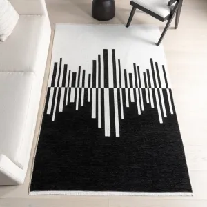 Ковер Olea Abstract Area Rug nuLOOM, 122x183 см, черный/кремовый