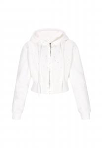 Faina Худи на молнии в цвете Off White