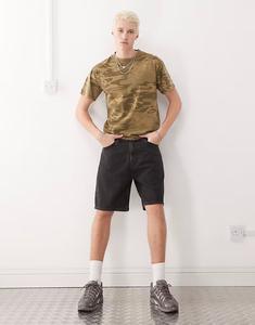 Мешковатые джинсовые шорты Weekday Galaxy черного цвета