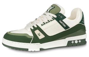 Кроссовки Louis Vuitton Trainer, зеленый / белый