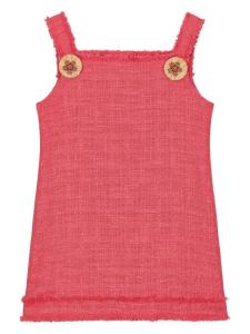 Dolce & Gabbana твидовое платье A-силуэта, розовый