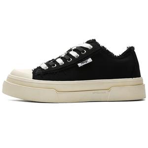 FAPAI Износостойкие низкие кроссовки для скейтбординга унисекс, черные