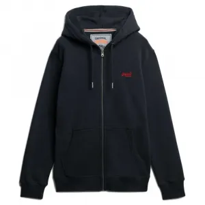 Толстовка Superdry Essentials Logo full zip, черный