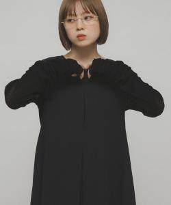 Прозрачный велюровый топ с присборенными рукавами Kbf, цвет Black