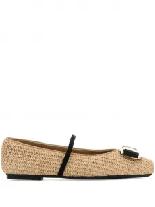 Балетки с бантом Ferragamo, нейтральный