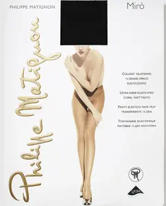 Philippe Matignon женские колготки матовые 15 денье, чёрный
