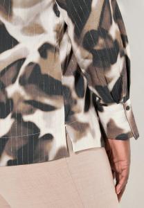 Блуза GLITTER STRIPED Ulla Popken, молочный