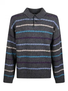 Поло в полоску Paul Smith, серый