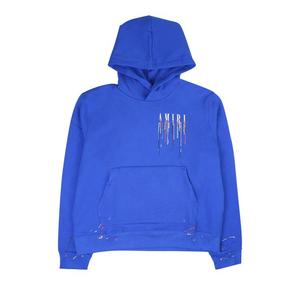 Худи Amiri Paint Drip Core Logo Hoodie, Pond Blue/White