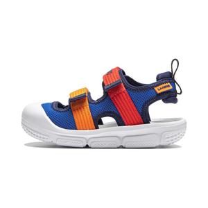 Антискользящие износостойкие детские сандалии для детей 3-7 лет LINING YOUNG, бледно-голубой/ледяной оранжевый/огненно-красный