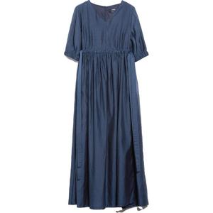 SS23 Короткое Платье с Коротким Рукавом Женское Синее 'S MAX MARA